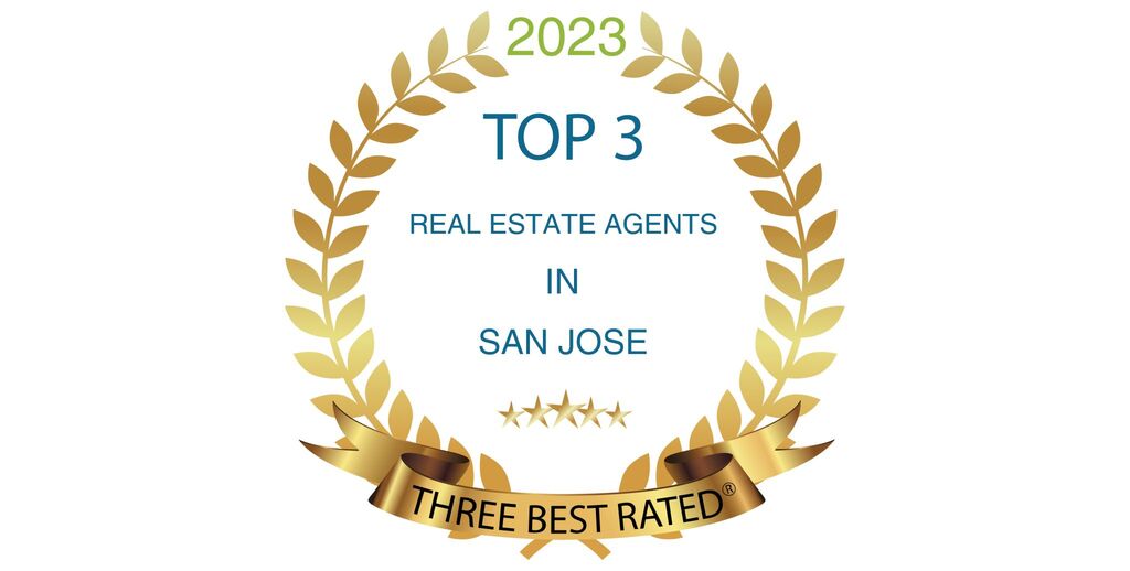 Three Best Rated real estate agent badge for San Jose