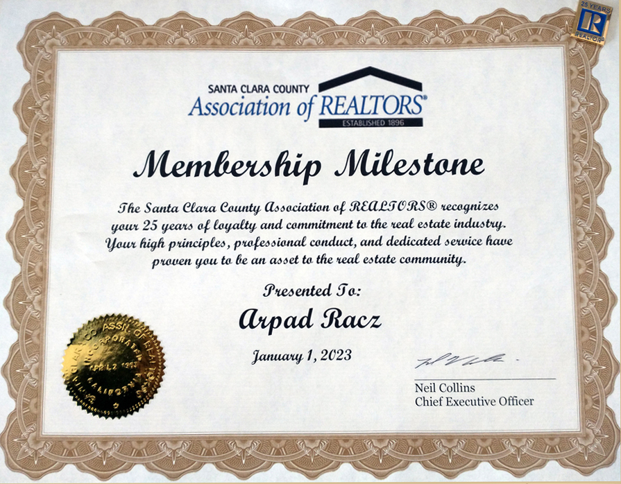 Arpad Racz real estate license and professional certifications